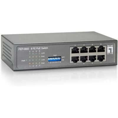 Switch Fast Ethernet a 8 porte LevelOne FEP-0800W65 Switch Fast Ethernet a 8 porte LevelOne FEP-0800W65
