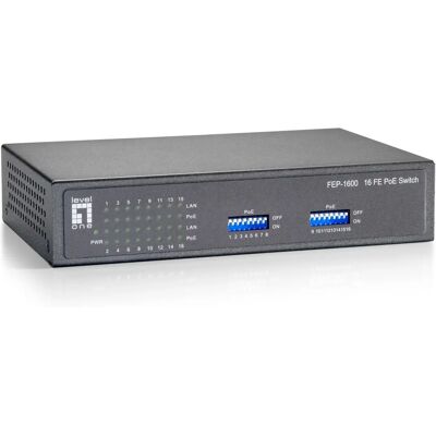 Switch Ethernet LevelOne FEP-1600W90 16 Ports - PoE Switch Ethernet LevelOne FEP-1600W90 16 Ports - PoE