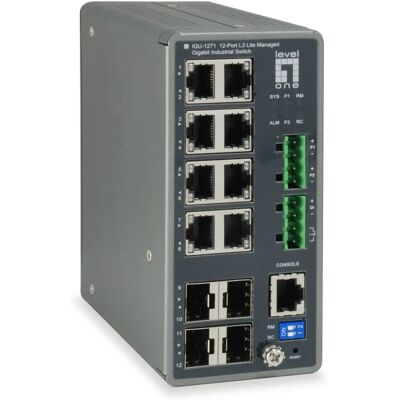 Switch Layer 3 Gigabit gestito LevelOne IGU-1271 - Grigio Switch Layer 3 Gigabit gestito LevelOne IGU-1271 - Grigio