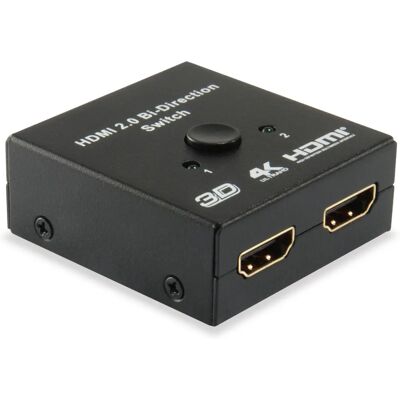 Comutador de Vídeo Equip 332723 - HDMI Bidirecional 2 Entradas 1 Saída Comutador de Vídeo Equip 332723 - HDMI Bidirecional 2 Entradas 1 Saída