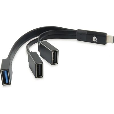 Conceptronic HUBBIES01B Hub USB-C - 3 Ports - Noir Conceptronic HUBBIES01B Hub USB-C - 3 Ports - Noir