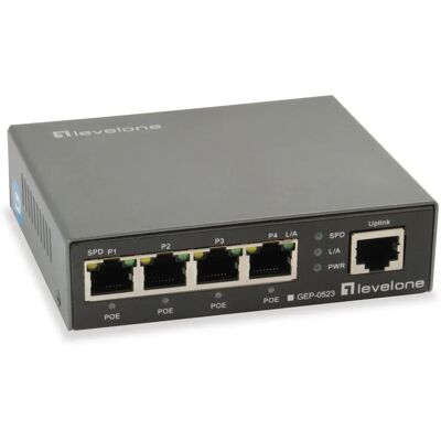 Μεταγωγέας Gigabit Ethernet PoE LevelOne GEP-0523 - 5 Θύρες Μεταγωγέας Gigabit Ethernet PoE LevelOne GEP-0523 - 5 Θύρες