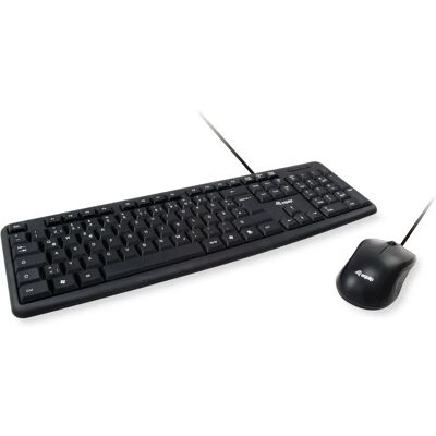 Set Tastiera e Mouse Equip 245203 - Full-size, Cablato, USB, Nero Set Tastiera e Mouse Equip 245203 - Full-size, Cablato, USB, Nero