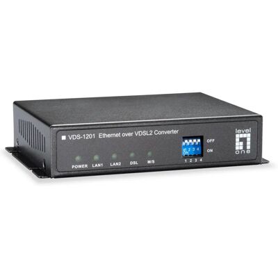 LevelOne VDS-1201 Nätverksmediakonverter - 100 Mbit/s - Svart LevelOne VDS-1201 Nätverksmediakonverter - 100 Mbit/s - Svart