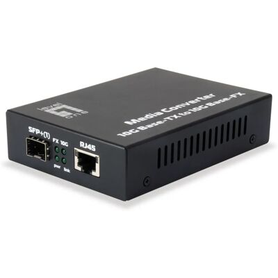 LevelOne GVT-0500 Convertidor de Medios 10G - Negro LevelOne GVT-0500 Convertidor de Medios 10G - Negro