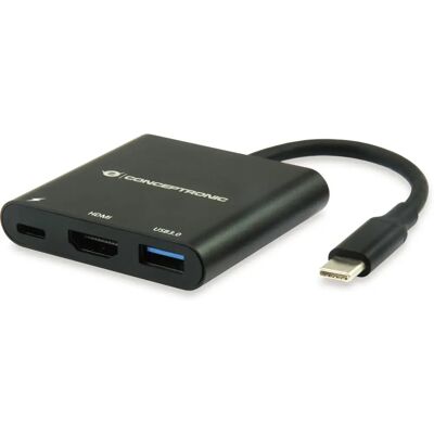 Conceptronic DONN01B Dock per laptop - USB-C, HDMI 4K, Plug & Play Conceptronic DONN01B Dock per laptop - USB-C, HDMI 4K, Plug & Play