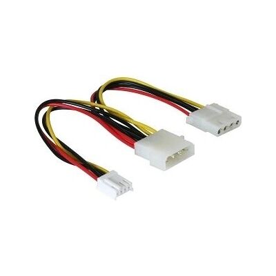 DeLock Y-Cable Power Multicolour - 0.25 m - Y-Cable Power Molex 4pin DeLock Y-Cable Power Multicolour - 0.25 m - Y-Cable Power Molex 4pin