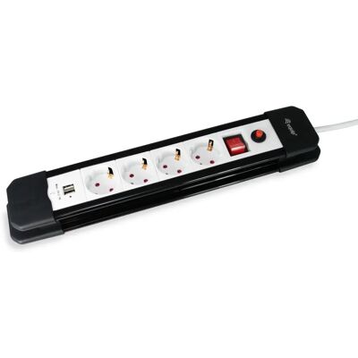 Extensão Equip 245553 - 4 Tomadas - USB - 1,5m - Preto Extensão Equip 245553 - 4 Tomadas - USB - 1,5m - Preto