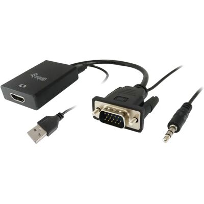 Equip 119038 VGA till HDMI-omvandlare med ljud - Svart Equip 119038 VGA till HDMI-omvandlare med ljud - Svart