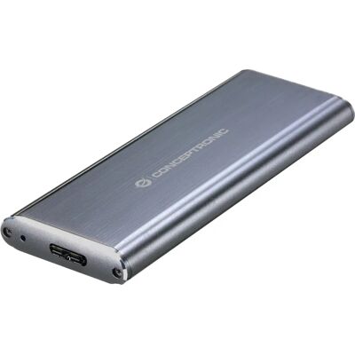 Boîtier SSD M.2 SATA Gris - Conceptronic DDE03G - Publicité Boîtier SSD M.2 SATA Gris - Conceptronic DDE03G - Publicité