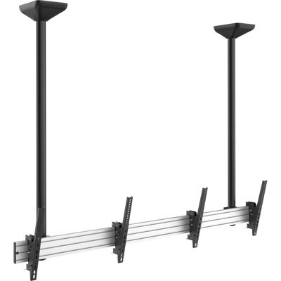Support de Plafond Double TV Equip - 55" Noir & Argent - Publicité Support de Plafond Double TV Equip - 55" Noir & Argent - Publicité