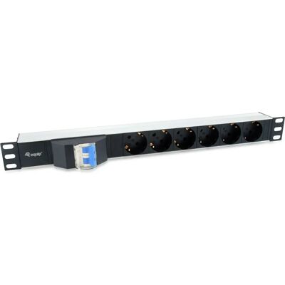 Equip 333312 Stromverteilungseinheit - 6 Steckdosen - 1U Rack - Schwarz Equip 333312 Stromverteilungseinheit - 6 Steckdosen - 1U Rack - Schwarz