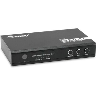 Equip 332725 HDMI Video Switch - Supports 4K 60Hz, Aluminium Equip 332725 HDMI Video Switch - Supports 4K 60Hz, Aluminium