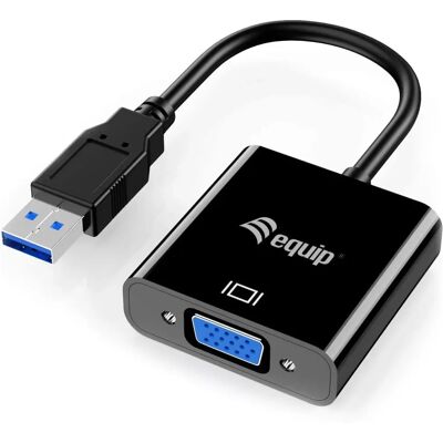 Equip USB-Grafikkartenadapter - 1920x1080 - Schwarz Equip USB-Grafikkartenadapter - 1920x1080 - Schwarz