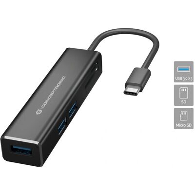 Conceptronic DONN08B Dock portatile - USB 3.2, Type-C, Nero Conceptronic DONN08B Dock portatile - USB 3.2, Type-C, Nero