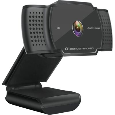 Webcam Conceptronic AMDIS02B - 2K Super HD - Autofocus - Microfon cu Reducere de Zgomot Webcam Conceptronic AMDIS02B - 2K Super HD - Autofocus - Microfon cu Reducere de Zgomot