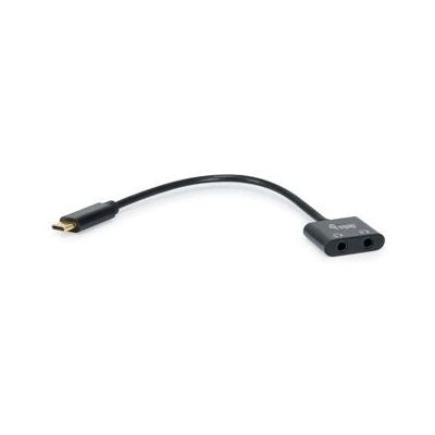 Adattatore cavo audio USB-C a doppio 3,5 mm - Nero Adattatore cavo audio USB-C a doppio 3,5 mm - Nero