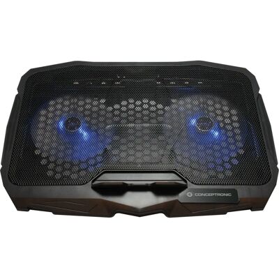 Conceptronic Schwarzer Laptop-Kühler - 17" - Leise Doppelventilatoren Conceptronic Schwarzer Laptop-Kühler - 17" - Leise Doppelventilatoren