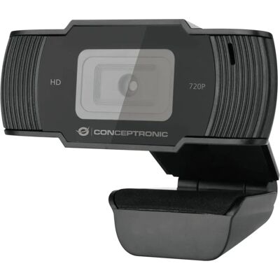 Cámara Web Conceptronic AMDIS05B - 720p HD - Micrófono - Cubierta de Privacidad - 90° - USB 2.0 - Negro Cámara Web Conceptronic AMDIS05B - 720p HD - Micrófono - Cubierta de Privacidad - 90° - USB 2.0 - Negro