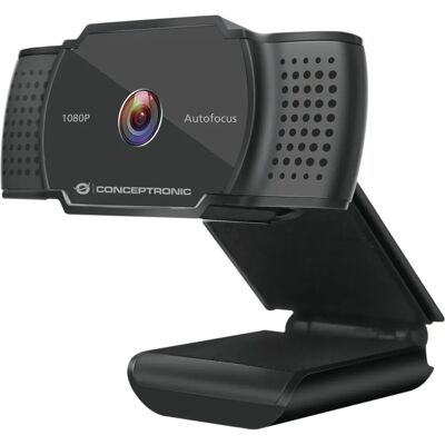 Conceptronic AMDIS06B Webcam - Full HD 1080p - Auto-focus - Microfoon - Zwart Conceptronic AMDIS06B Webcam - Full HD 1080p - Auto-focus - Microfoon - Zwart