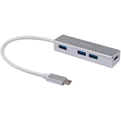 Hub USB Equip 128958 - 4 Puertos, USB 3.2 Gen 1, Plata Hub USB Equip 128958 - 4 Puertos, USB 3.2 Gen 1, Plata