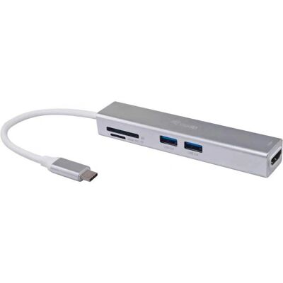 Equip 133480 Silber USB-C Dock - Laptop-Dockingstation Equip 133480 Silber USB-C Dock - Laptop-Dockingstation