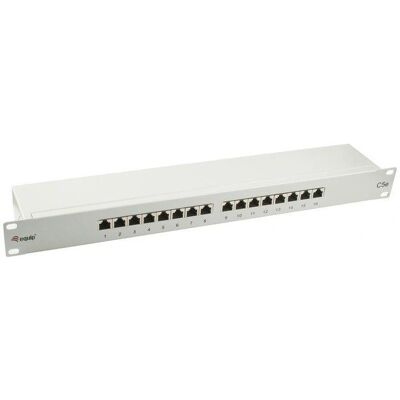 Equip 327316 Patch Panel - 16 Puertos, Blindado, Gris - Panel de Empalme Equip 327316 Patch Panel - 16 Puertos, Blindado, Gris - Panel de Empalme