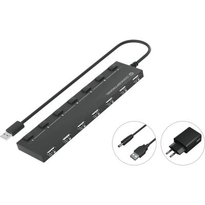 Conceptronic Hub USB 7 Ports avec Interrupteurs - Noir Conceptronic Hub USB 7 Ports avec Interrupteurs - Noir