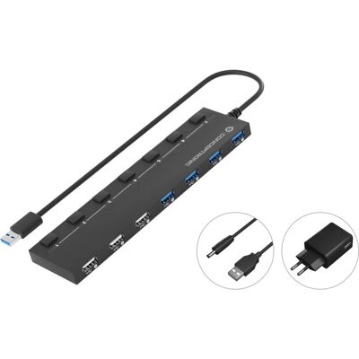 Conceptronic HUBBIES09BP Hub USB 7 en 1 - Negro Conceptronic HUBBIES09BP Hub USB 7 en 1 - Negro