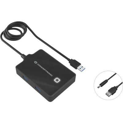 Conceptronic HUBBIES11B Laptop Dock - 4-Port USB 3.2 Hub Conceptronic HUBBIES11B Laptop Dock - 4-Port USB 3.2 Hub