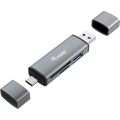 Equip 245460 Kartenleser - USB 3.2, Typ-C/Typ-A Equip 245460 Kartenleser - USB 3.2, Typ-C/Typ-A