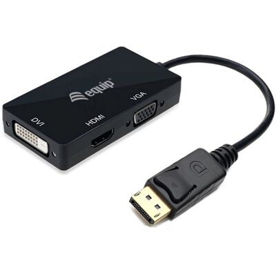 Adaptor cablu video Equip 133441 - 0,24 m, DVI-D + VGA + HDMI, Negru Adaptor cablu video Equip 133441 - 0,24 m, DVI-D + VGA + HDMI, Negru