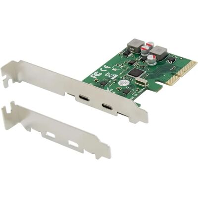 Conceptronic EMRICK08G PCIe USB-C Interfacekaart - PCIe, 2 Poorten, Groen Conceptronic EMRICK08G PCIe USB-C Interfacekaart - PCIe, 2 Poorten, Groen