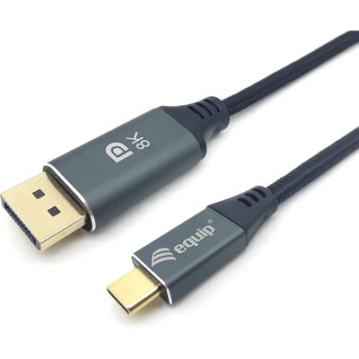 Equip 133423 USB-C a DisplayPort 8K/60Hz 3m - Videokábel adapter Equip 133423 USB-C a DisplayPort 8K/60Hz 3m - Videokábel adapter