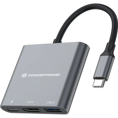 Conceptronic DONN01G Docking Station - 4K HDMI, USB-C PD, 3 Ports Conceptronic DONN01G Docking Station - 4K HDMI, USB-C PD, 3 Ports