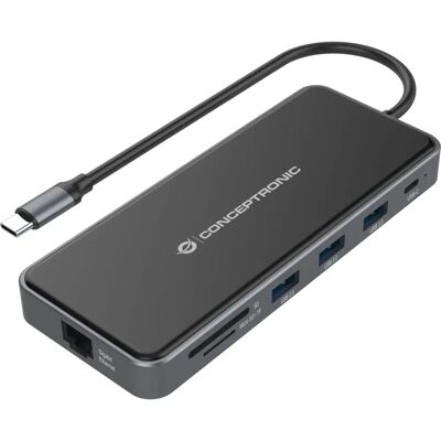 Conceptronic DONN15G USB-Hub und Dockingstation - Grau Conceptronic DONN15G USB-Hub und Dockingstation - Grau