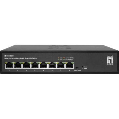 LevelOne GES-2208 Netzwerk-Switch - Managed L2 Gigabit Ethernet - Schwarz LevelOne GES-2208 Netzwerk-Switch - Managed L2 Gigabit Ethernet - Schwarz