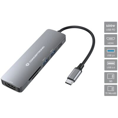 Conceptronic DONN11G Laptop Dock - 6-σε-1 Πολυλειτουργικό Hub Conceptronic DONN11G Laptop Dock - 6-σε-1 Πολυλειτουργικό Hub