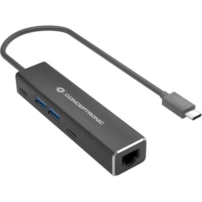 Conceptronic ABBY14B Laptop Dock - USB 3.2 Type-C Grey Conceptronic ABBY14B Laptop Dock - USB 3.2 Type-C Grey