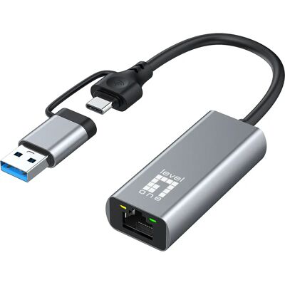 LevelOne USB-0423 2,5 Gbit/s Ethernet Netzwerkadapter - Unterstützt IPv4/IPv6 LevelOne USB-0423 2,5 Gbit/s Ethernet Netzwerkadapter - Unterstützt IPv4/IPv6