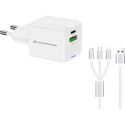 Conceptronic ALTHEA16W Universal White Fast Charger - Charger Conceptronic ALTHEA16W Universal White Fast Charger - Charger
