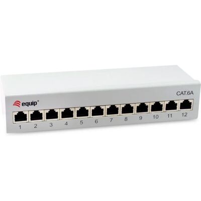 Equip 326522 - Patchpaneel, 12x RJ45, Cat6a, Grijs Equip 326522 - Patchpaneel, 12x RJ45, Cat6a, Grijs