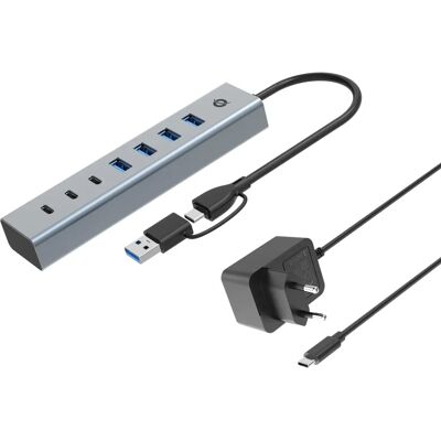 Conceptronic HUBBIES20GP - Hub USB - Gris Conceptronic HUBBIES20GP - Hub USB - Gris
