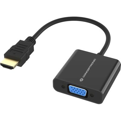 Conceptronic Adaptador de cable de vídeo - HDMI a VGA - 25cm Conceptronic Adaptador de cable de vídeo - HDMI a VGA - 25cm