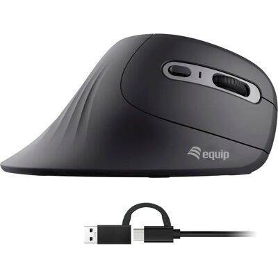 Mouse Ergonomico Verticale Equip 245119 - 7200 DPI USB-C & A Mouse Ergonomico Verticale Equip 245119 - 7200 DPI USB-C & A