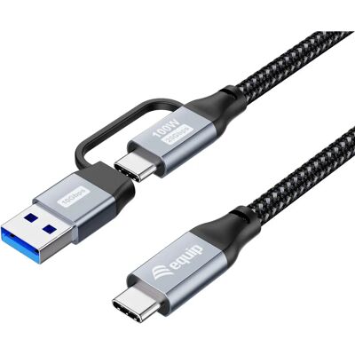 Equip 128431 USB-kabel - USB A/USB C 1m - Zwart Equip 128431 USB-kabel - USB A/USB C 1m - Zwart