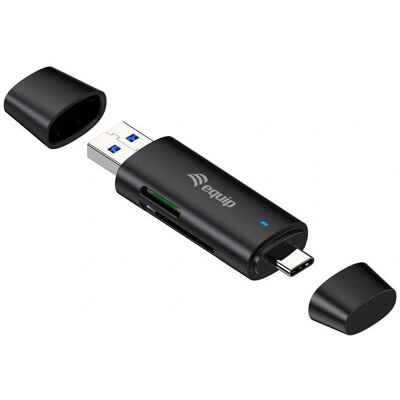 Equip 245462 Lector de tarjetas - USB 3.2 Gen 1, Negro Equip 245462 Lector de tarjetas - USB 3.2 Gen 1, Negro