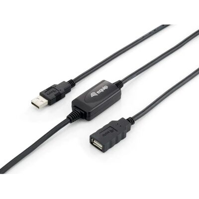 USB Kabel Equip - 10m, Aktivní, USB 2.0, A-A, Černá - USB Kabel USB Kabel Equip - 10m, Aktivní, USB 2.0, A-A, Černá - USB Kabel