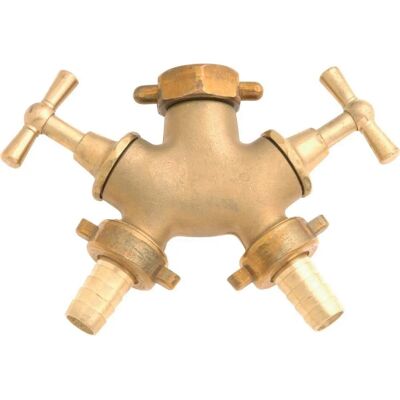 Geka Messing Zweiwegeventil - G 3/4 Zoll, 2 x 13mm Schläuche - Wasserversorgung Geka Messing Zweiwegeventil - G 3/4 Zoll, 2 x 13mm Schläuche - Wasserversorgung