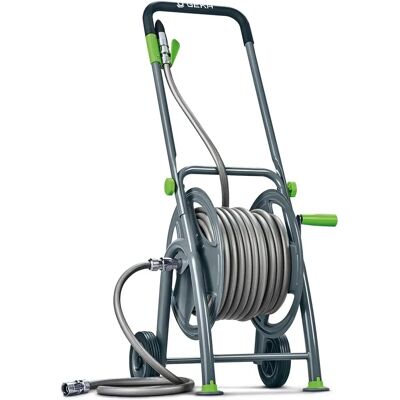 GEKA plus Gartenschlauchaufroller - 25m, Stahl, Messingdüse GEKA plus Gartenschlauchaufroller - 25m, Stahl, Messingdüse